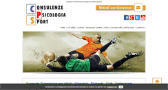 Desktop Screenshot of consulenzepsicologiasport.it