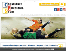 Tablet Screenshot of consulenzepsicologiasport.it